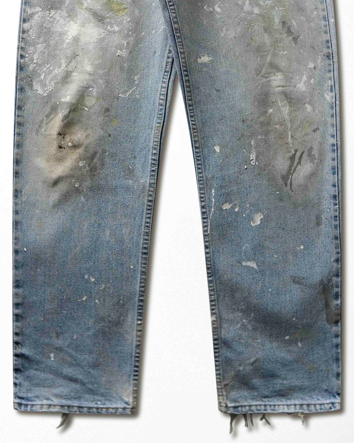 Vintage Levi's 555 Light Wash Paint Stained Distressed Jeans - product view 3
