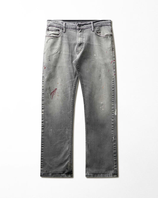 Vintage Levi's 501 Grey Wash Stained Jeans - product view 1