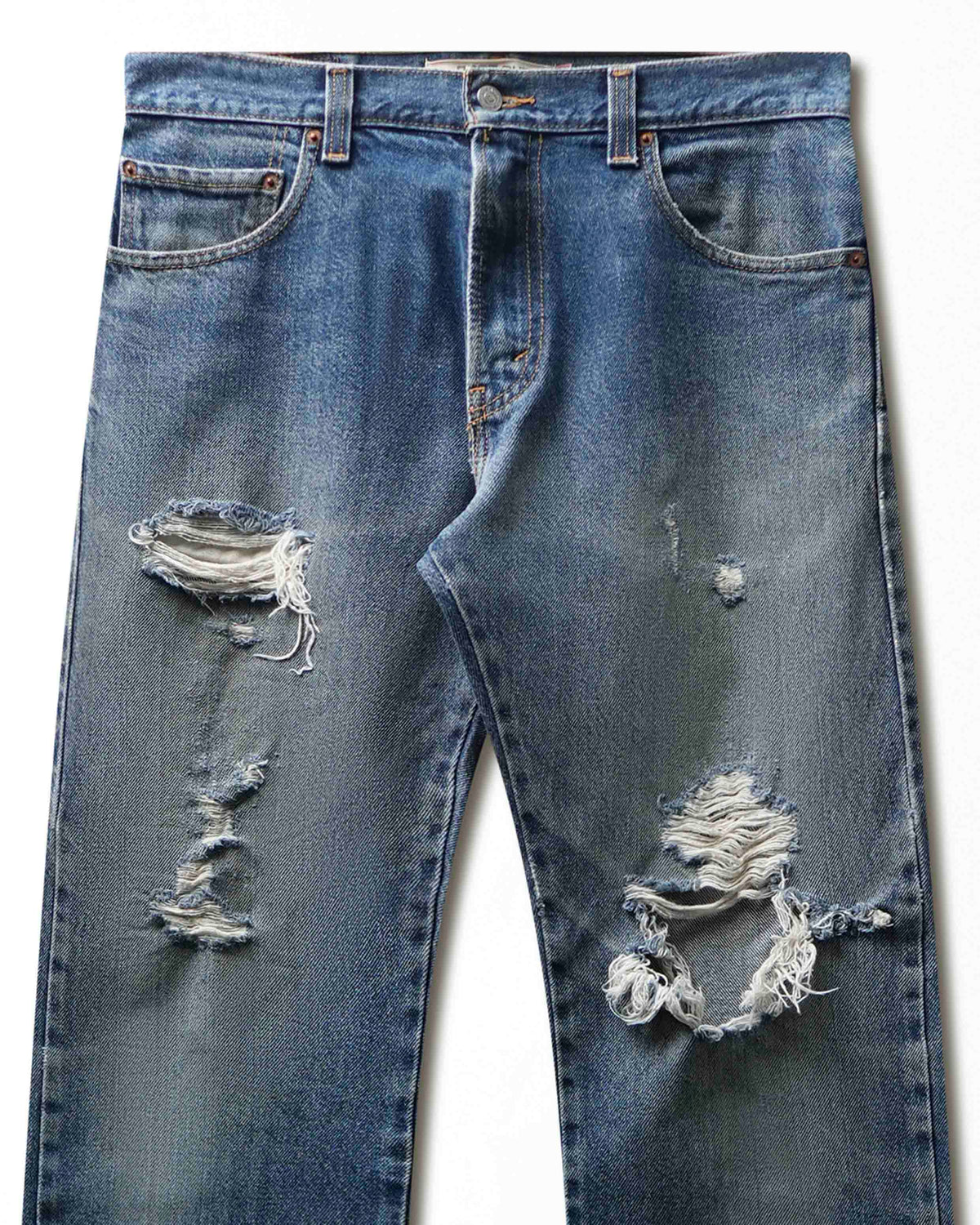 Vintage Levi's 517 Dark Wash Ripped Jeans - product view 2