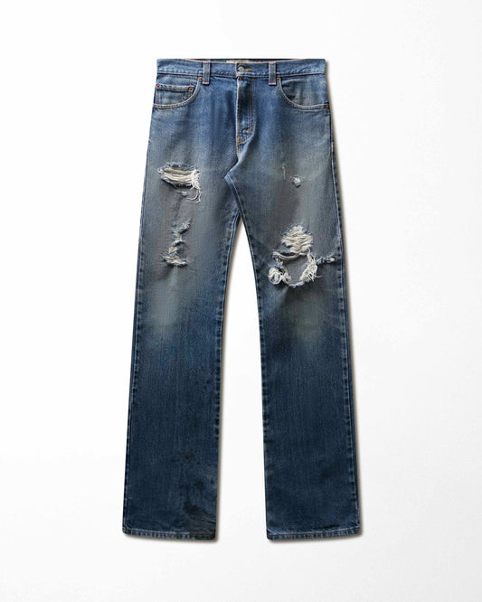 Vintage Levi's 517 Dark Wash Ripped Jeans - product view 1