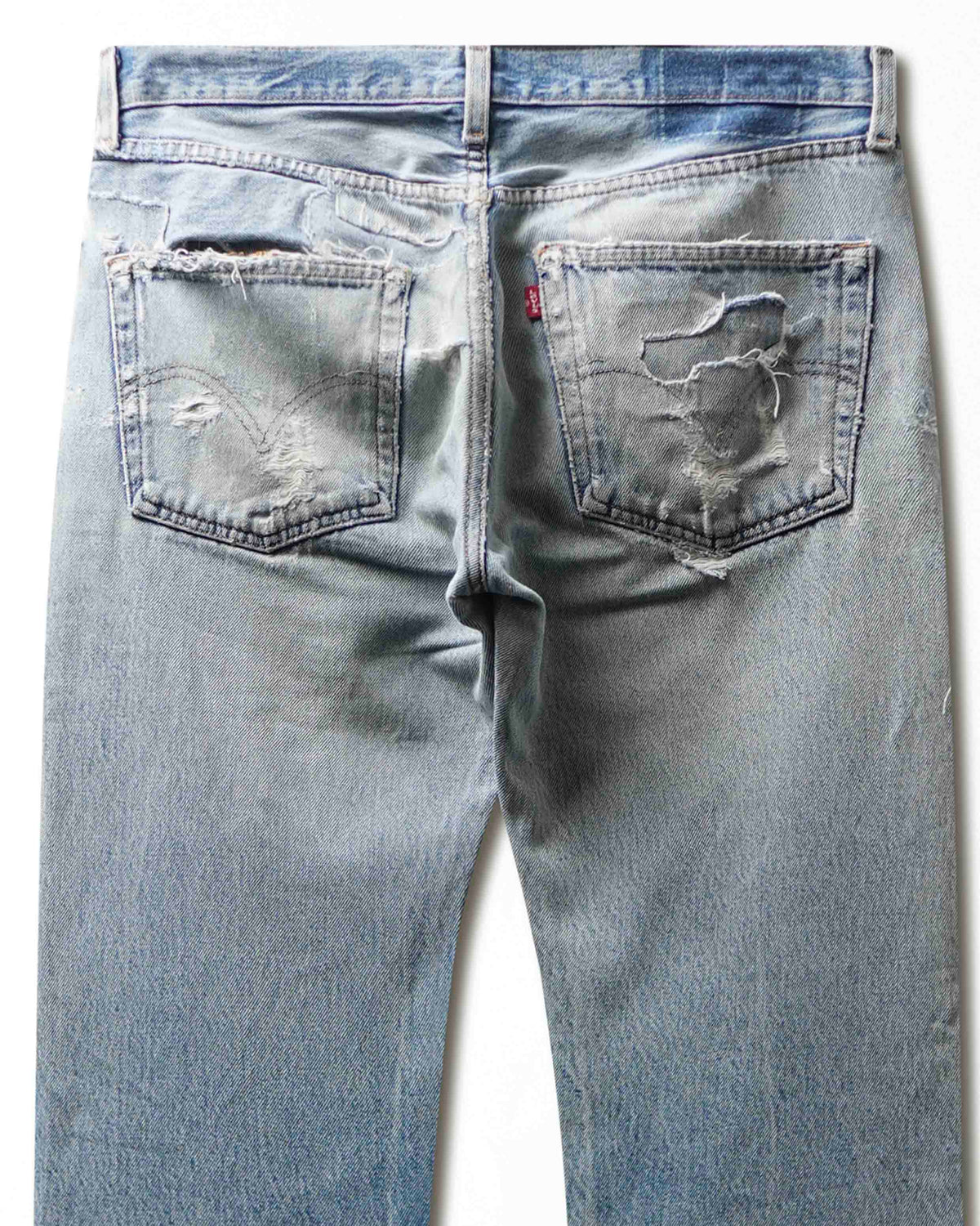 Vintage Levi's 501 Light Wash Destroyed Jeans - product view 4