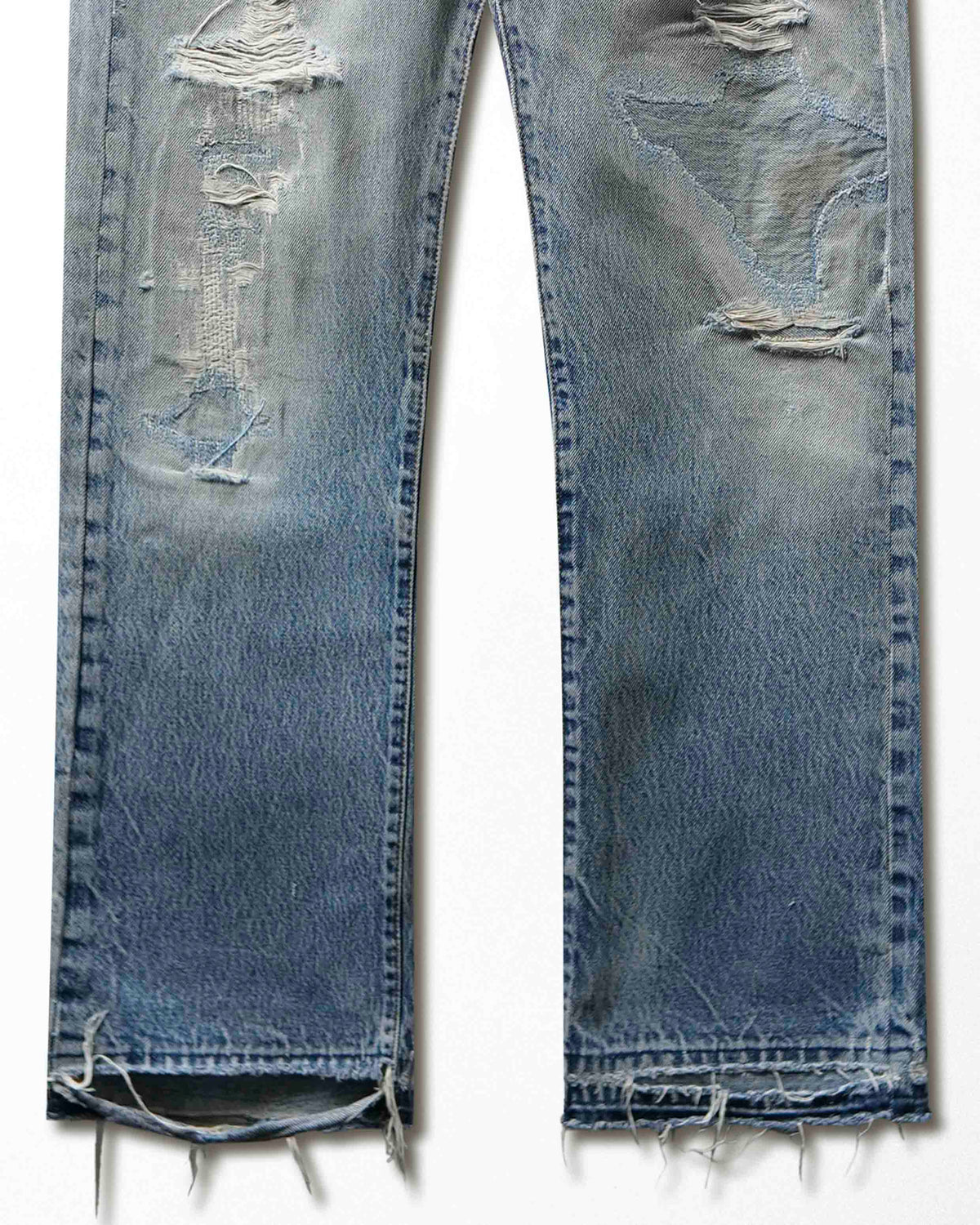 Vintage Levi's 501 Light Wash Destroyed Jeans - product view 3
