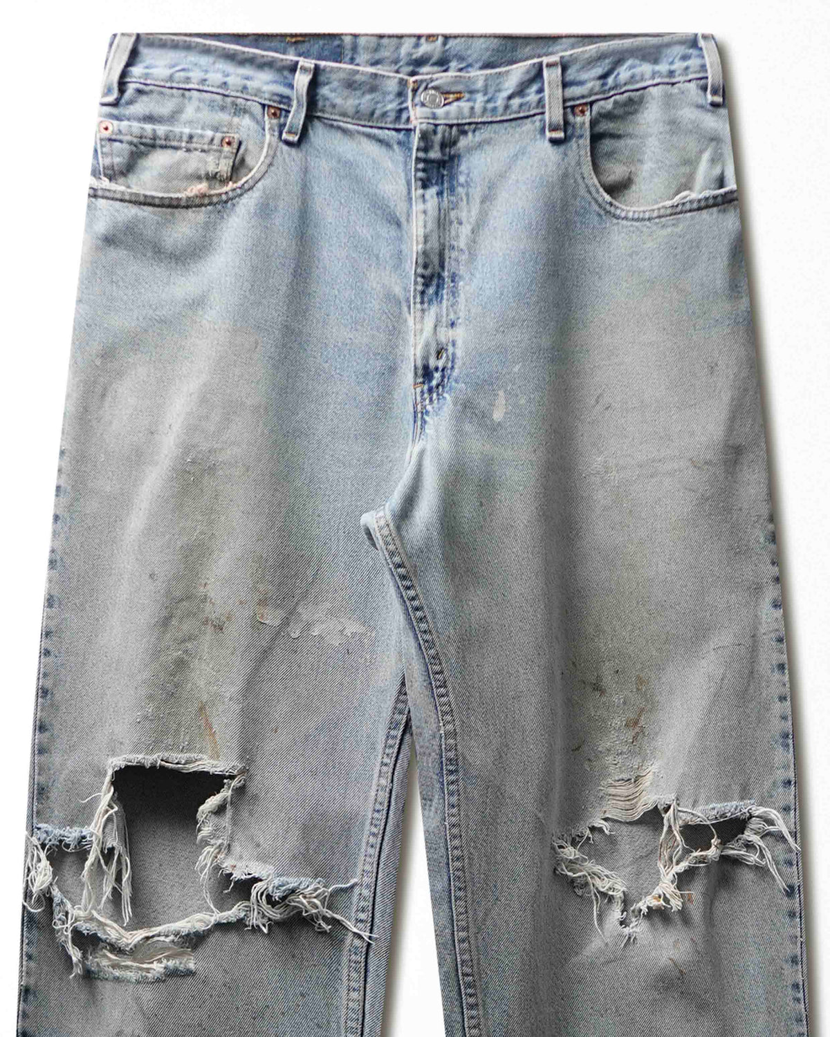 Vintage Levi's 560 Light Wash Ripped Stained Jeans - product view 2
