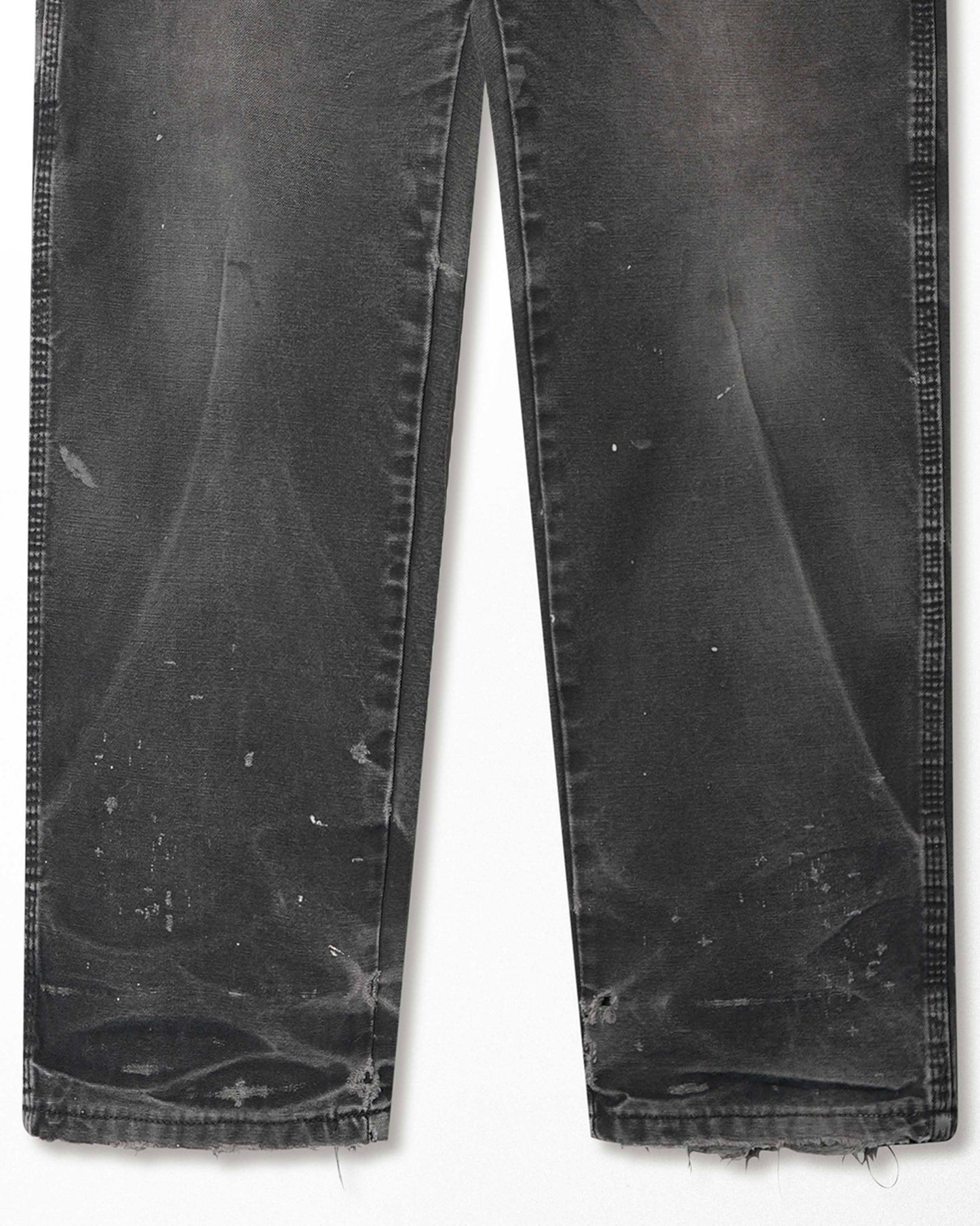 DICKIES BLACK FADED DISTRESSED CARPENTER PANTS