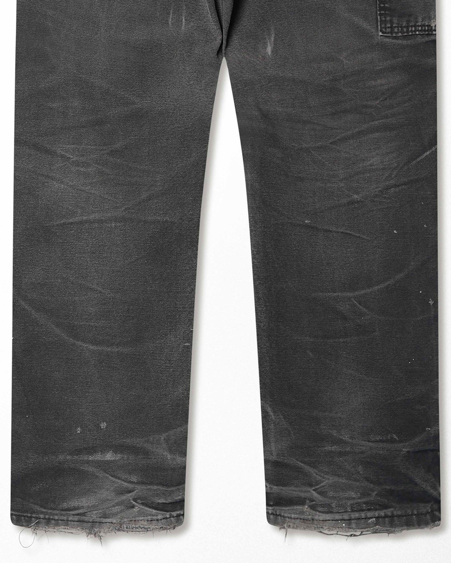 DICKIES BLACK FADED DISTRESSED CARPENTER PANTS