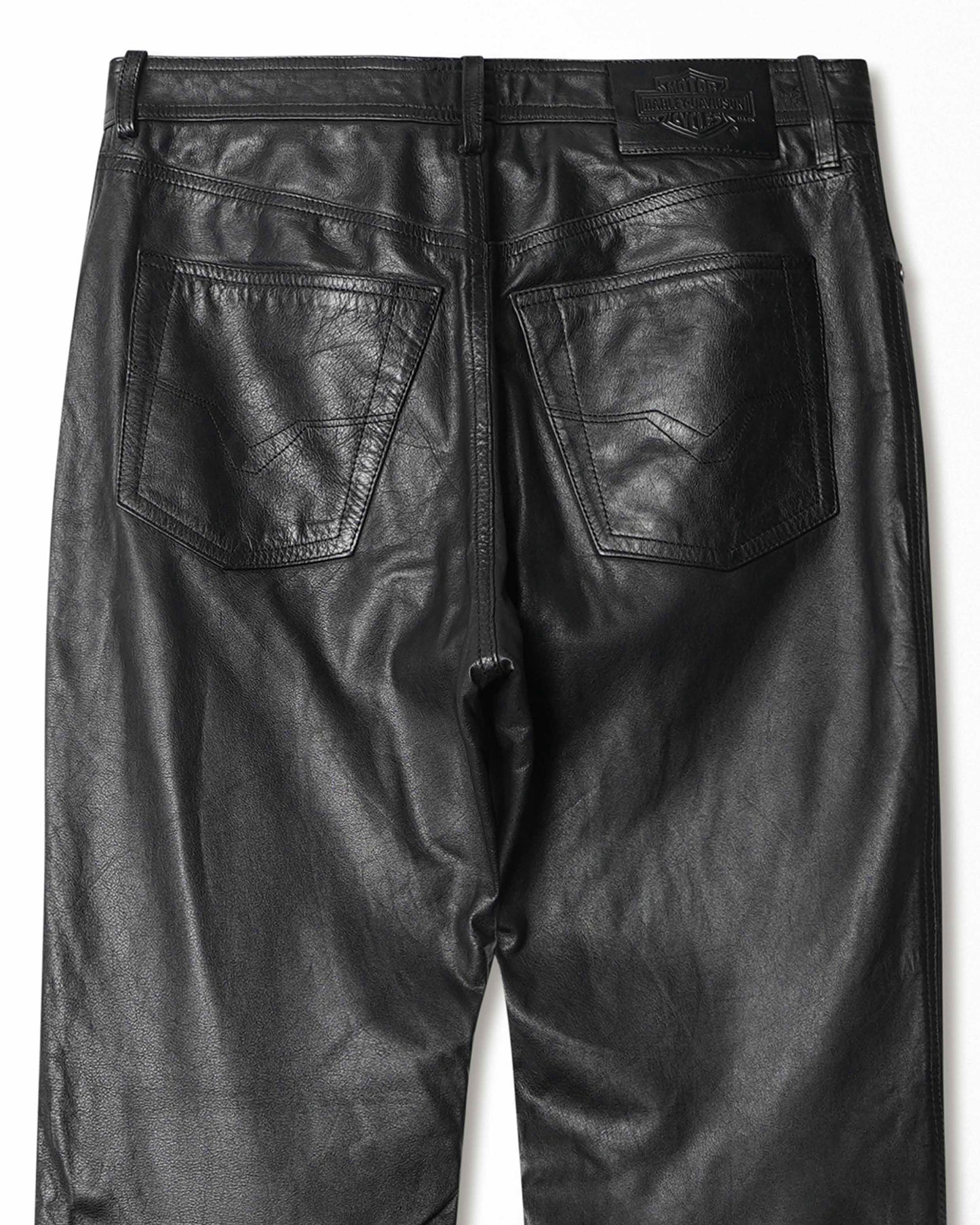HARLEY-DAVIDSON BLACK LEATHER PANTS