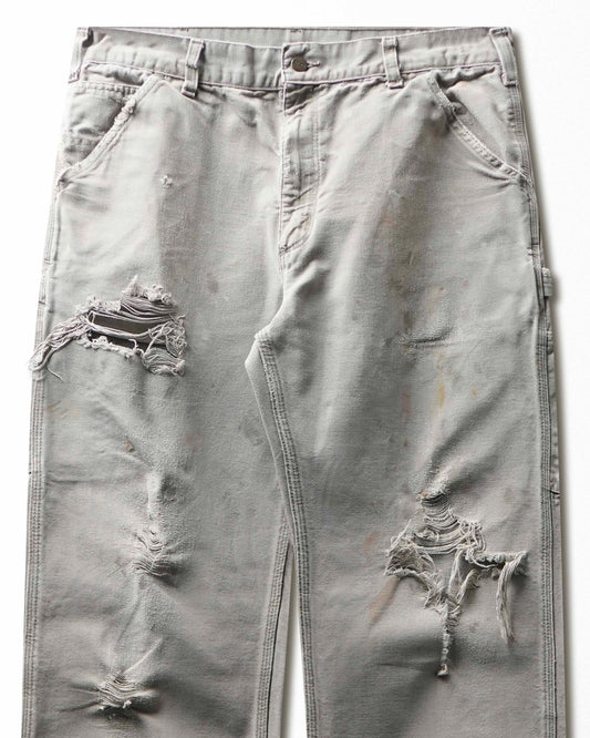 Vintage Carhartt Grey Ripped Distressed Stained Pants - product view 2