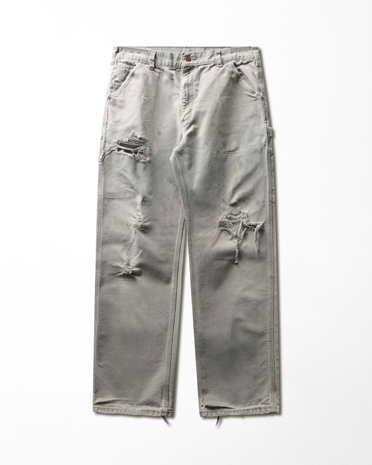 Vintage Carhartt Grey Ripped Distressed Stained Pants - product view 1