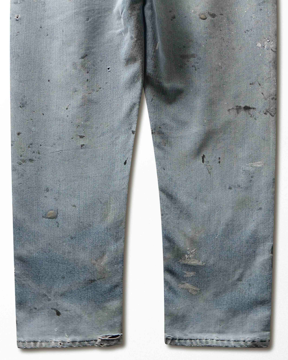 Vintage Eddie Bauer Light Wash Plaid Lined Thrashed Jeans - product view 6