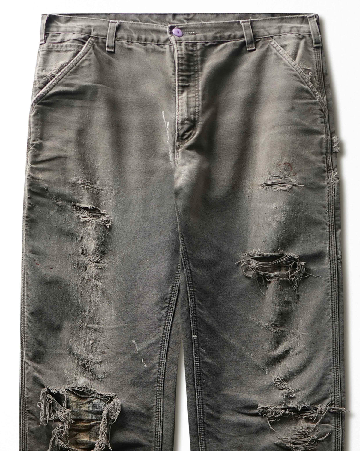 Vintage Carhartt Brown Thrashed Lined Pants - product view 2