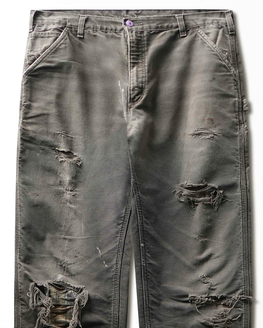 Vintage Carhartt Brown Thrashed Lined Pants - product view 2