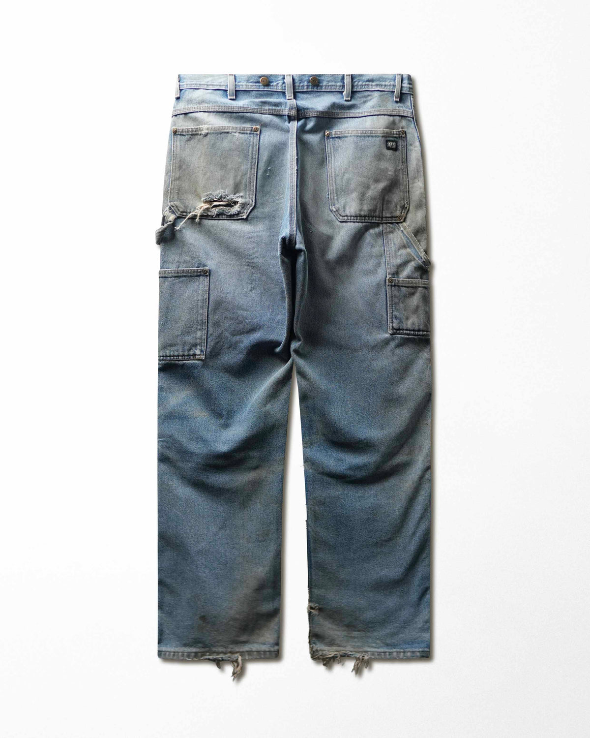 Vintage Key Light Wash Distressed Double Knee Pants - product view 4
