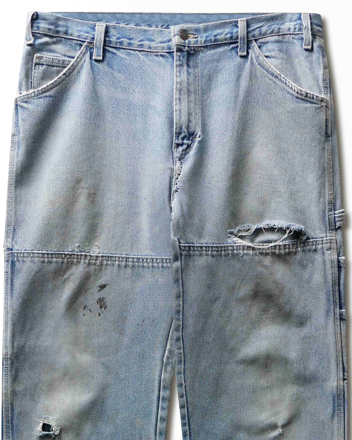 Vintage Dickies Light Wash Thrashed Double Knee Pants - product view 2