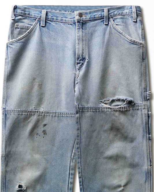 Vintage Dickies Light Wash Thrashed Double Knee Pants - product view 2