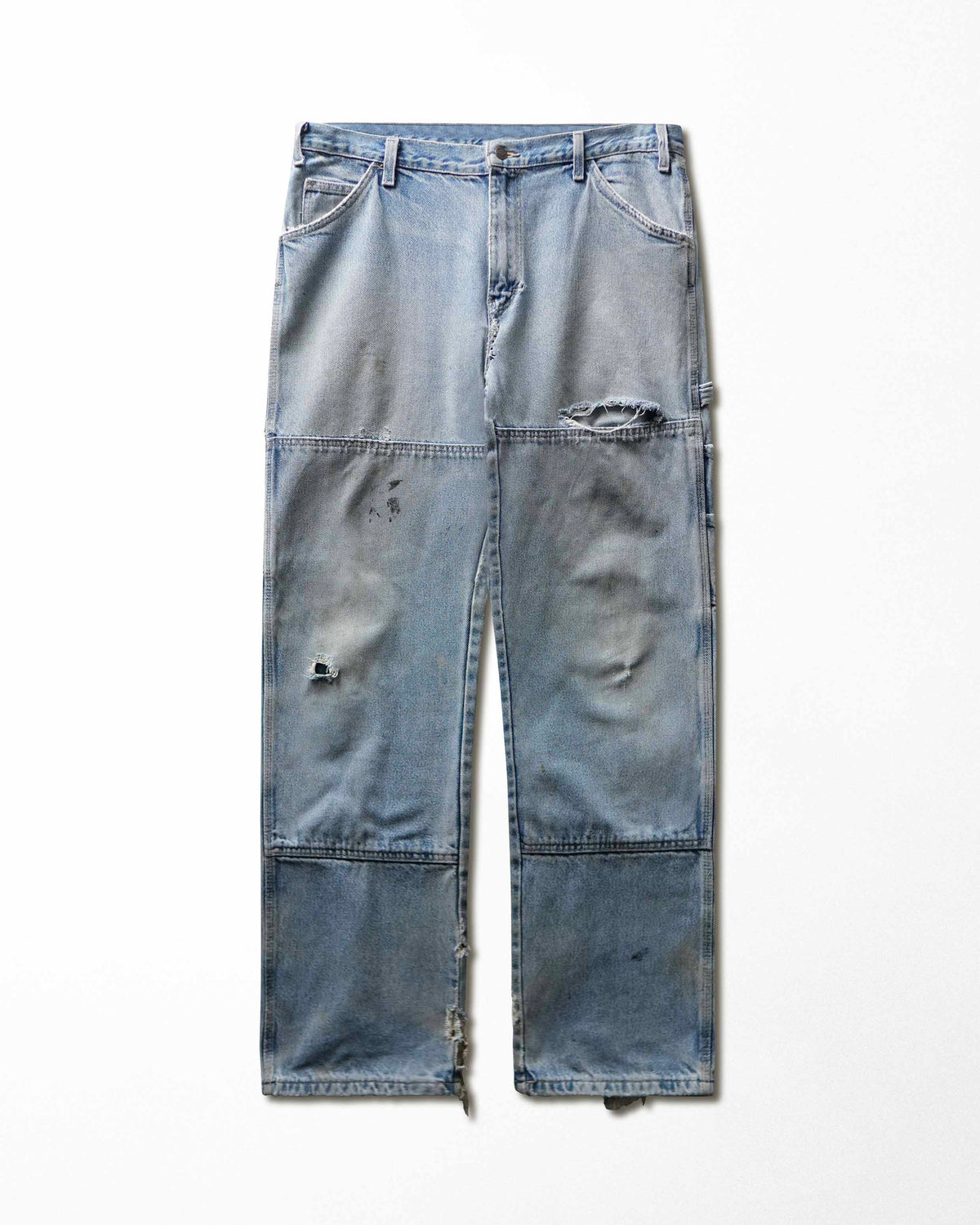 Vintage Dickies Light Wash Thrashed Double Knee Pants - product view 1