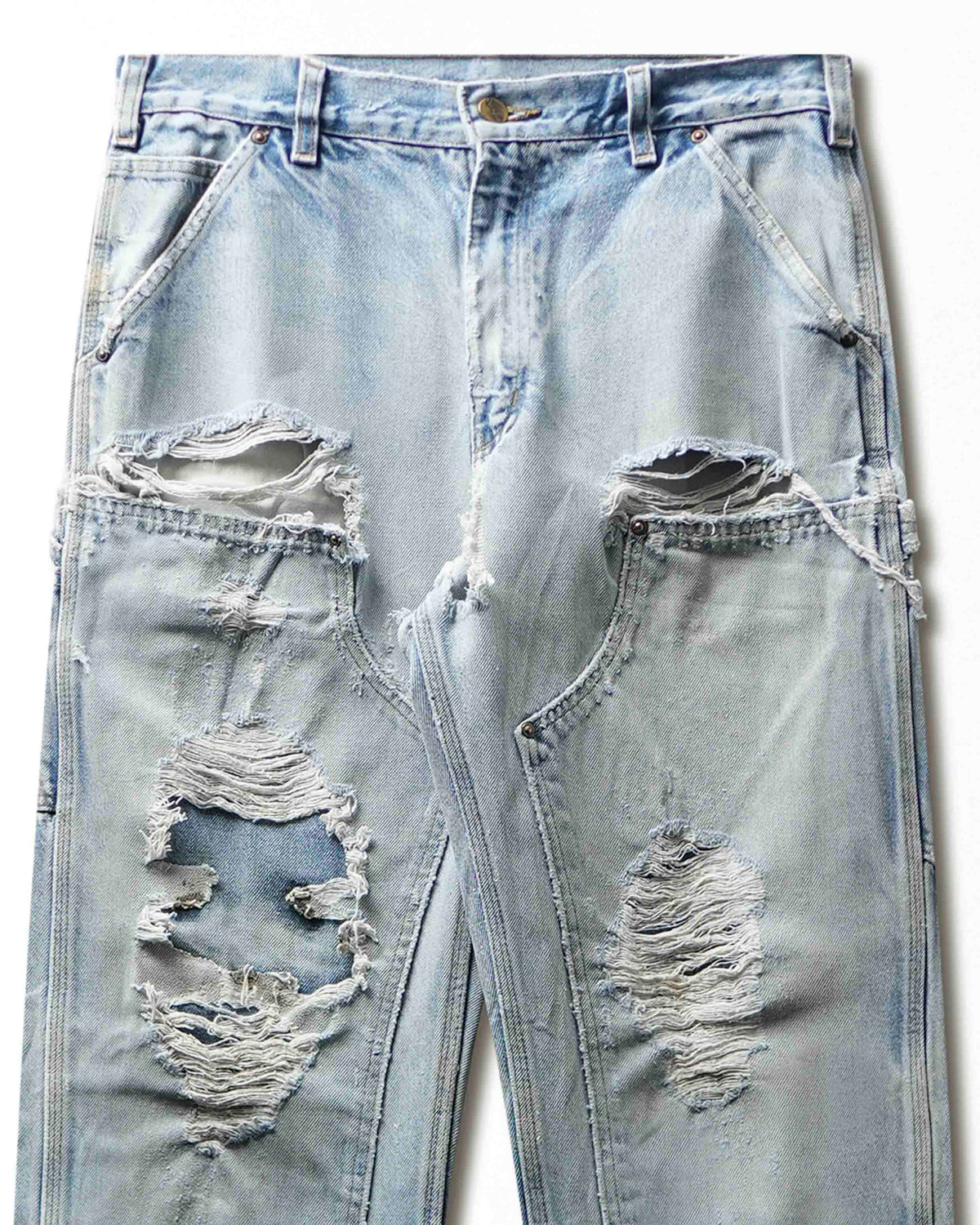 Vintage Carhartt Light Wash Distressed Double Knee Pants - product view 2