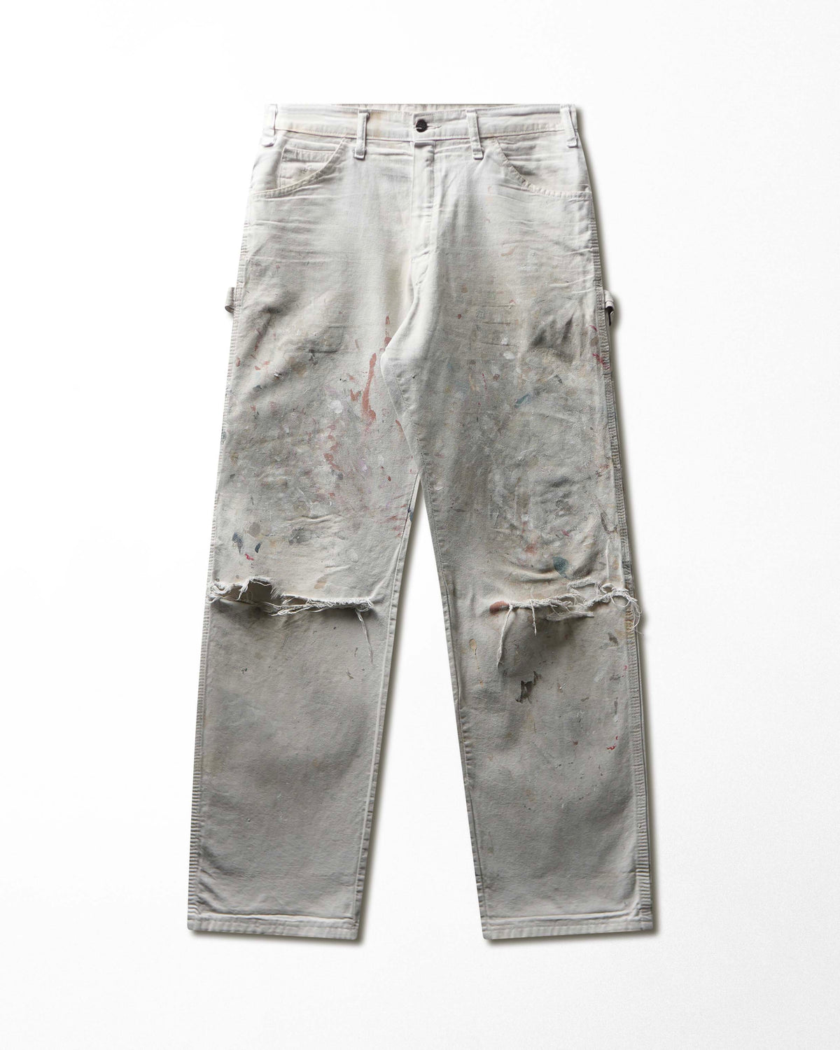Vintage Dickies White Paint Stained Distressed Painter Pants - product view 1