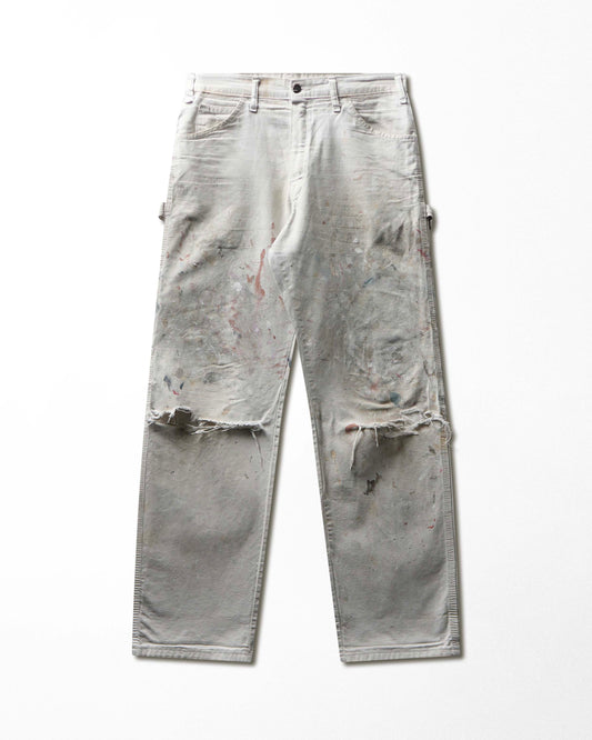 Vintage Dickies White Paint Stained Distressed Painter Pants - product view 1