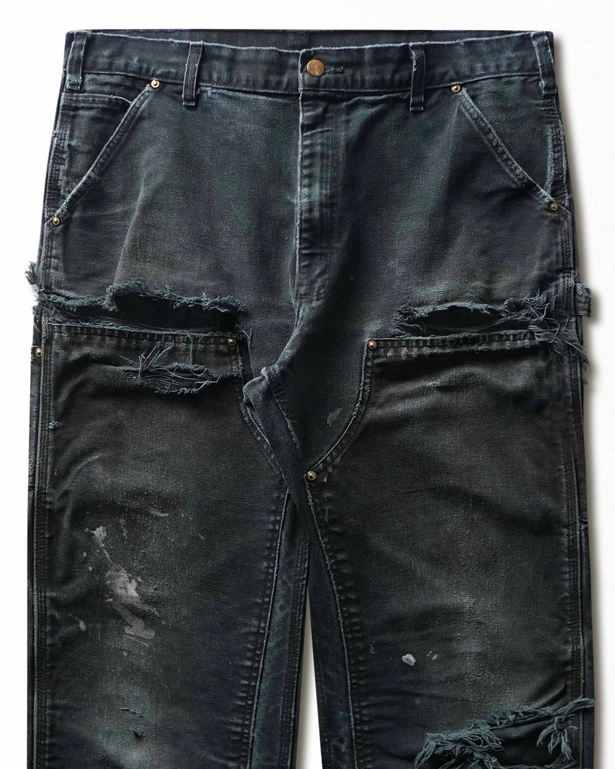 Vintage Carhartt Black Faded Distressed Double Knee Pants - product view 2