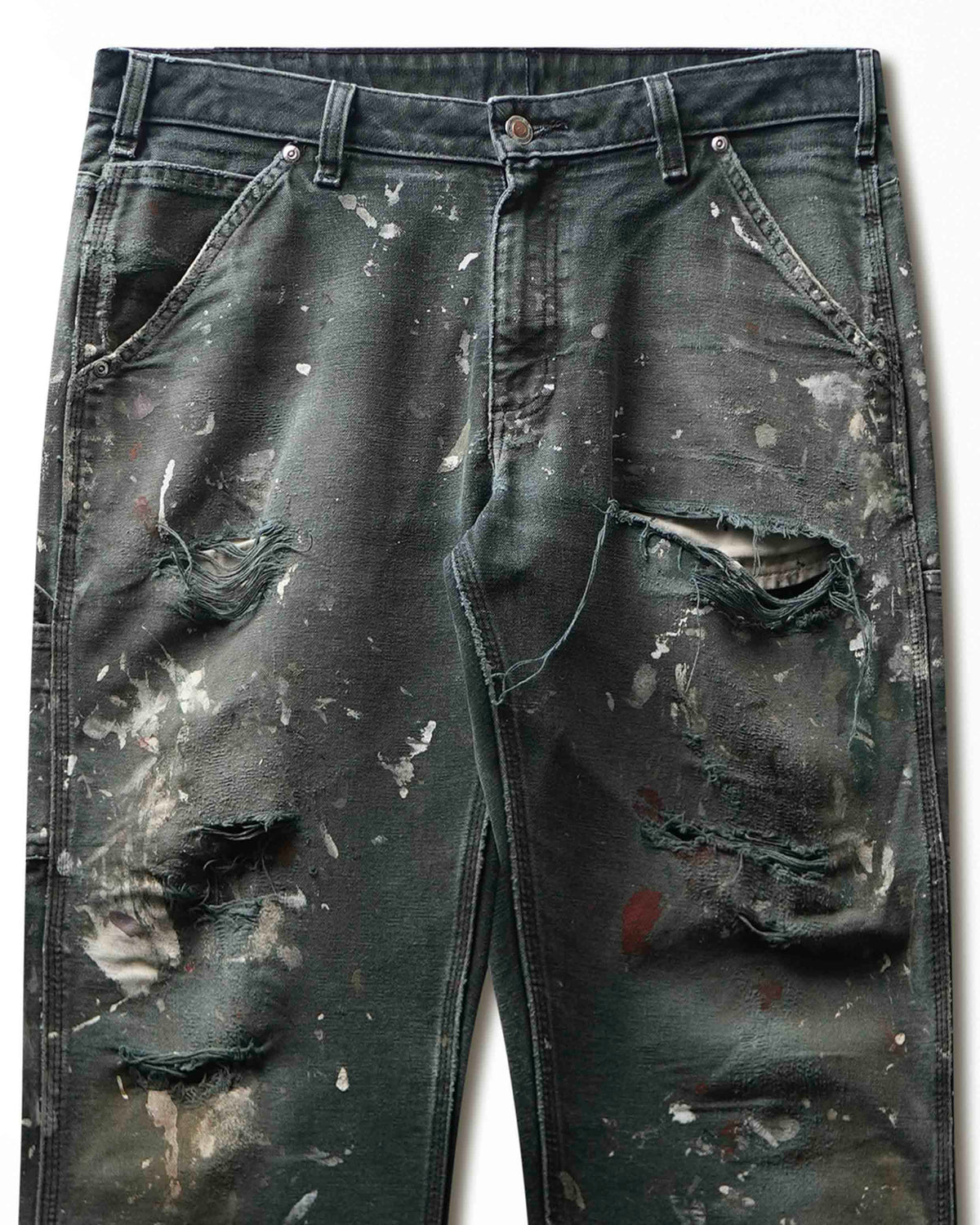 Vintage Carhartt Black Faded Paint Stained Distressed Pants - product view 2
