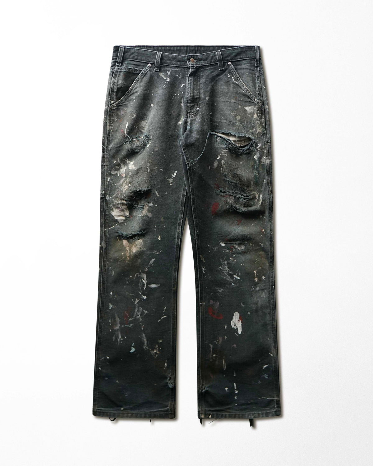 Vintage Carhartt Black Faded Paint Stained Distressed Pants - product view 1