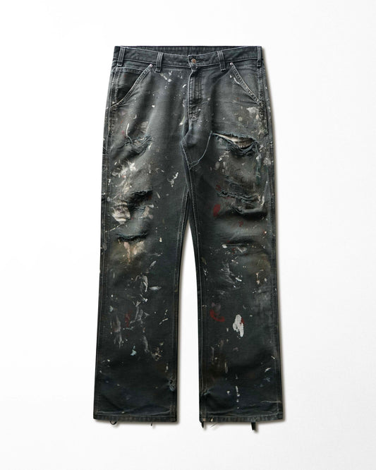 Vintage Carhartt Black Faded Paint Stained Distressed Pants - product view 1