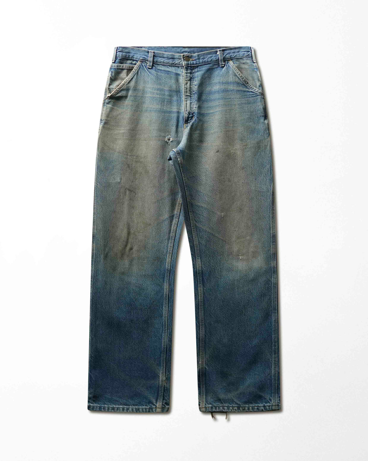 Vintage Carhartt Blue Faded Stained Pants - product view 1