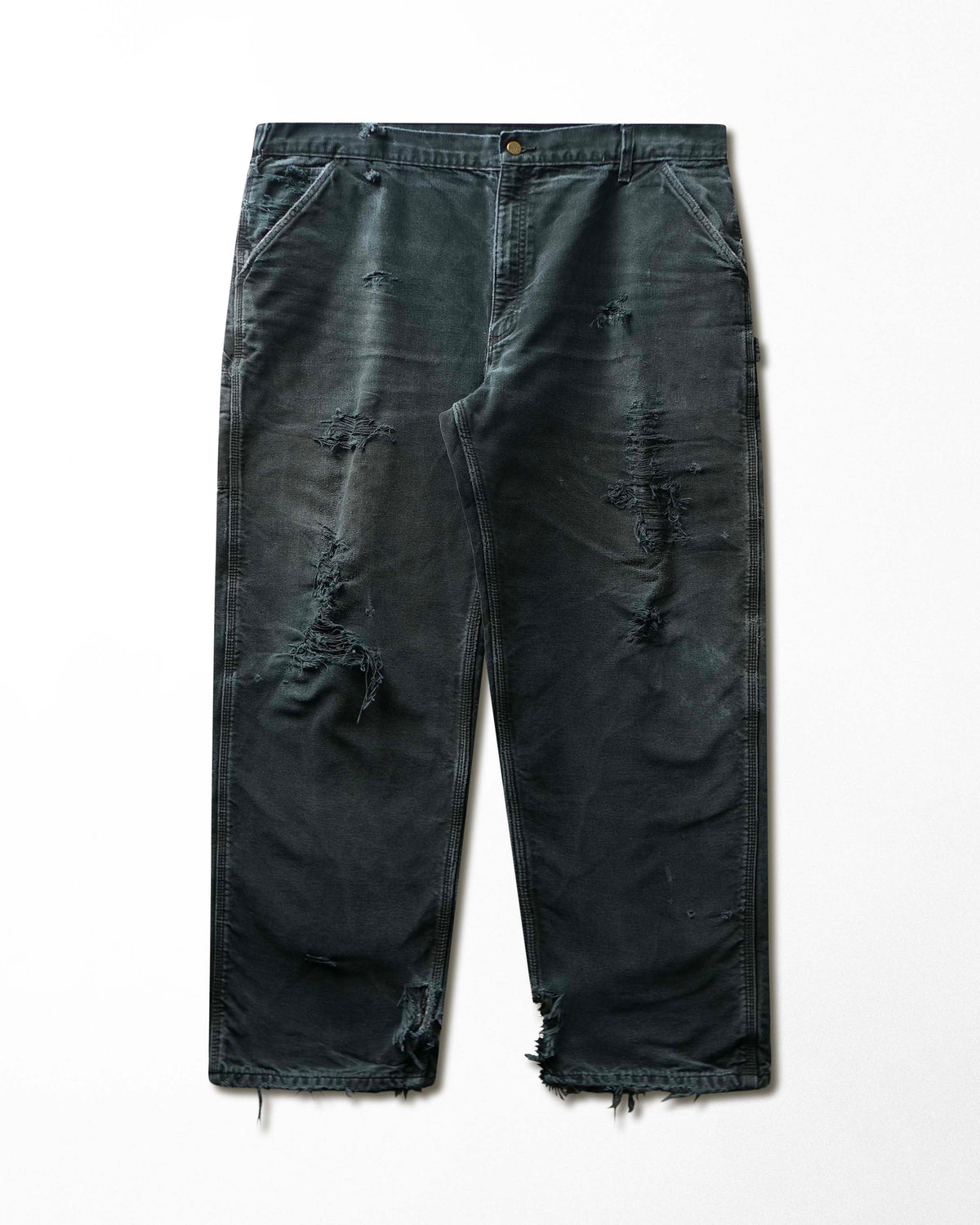 Vintage Carhartt Black Faded Distressed Lined Pants - product view 1