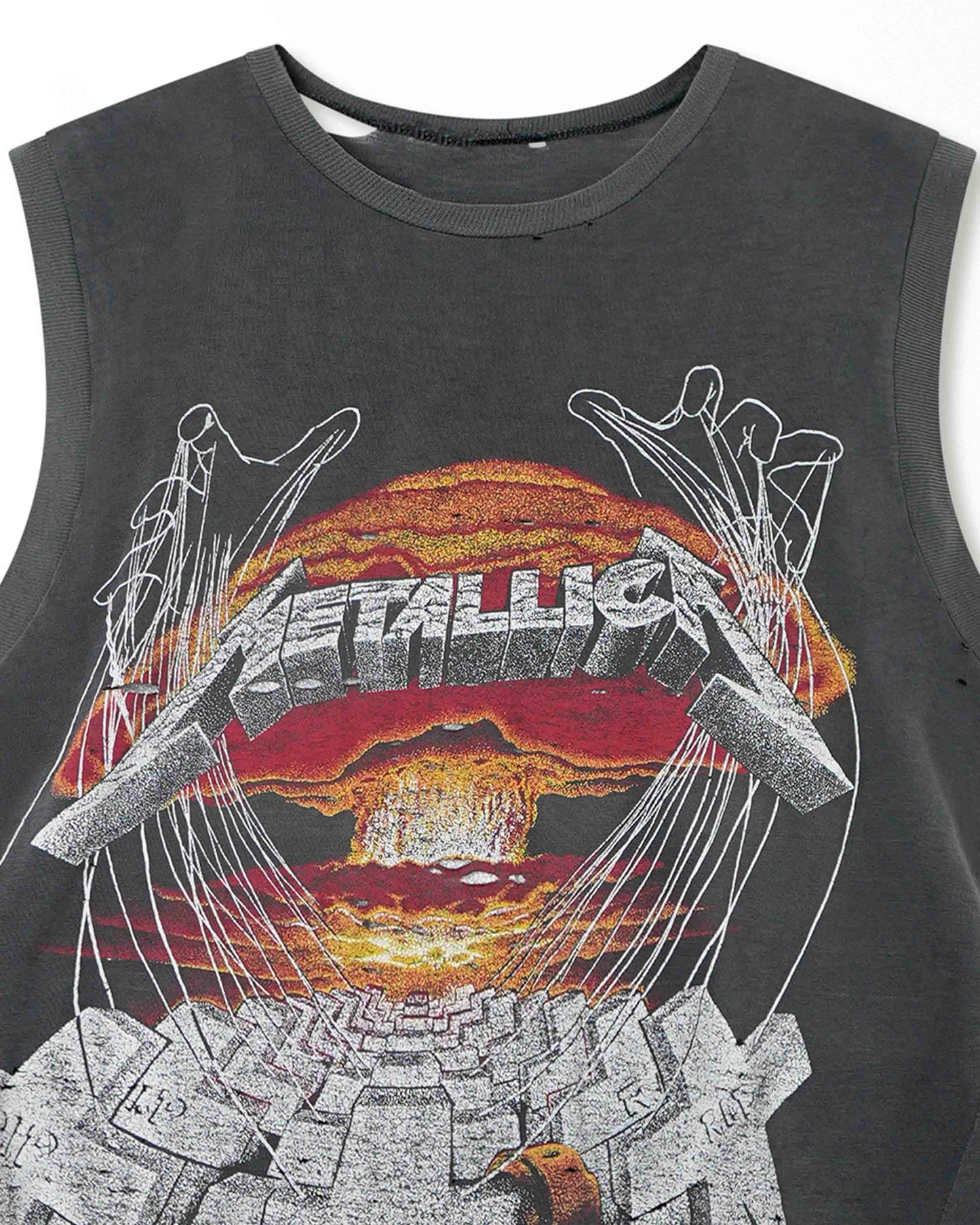 METALLICA BLACK FADED TOP