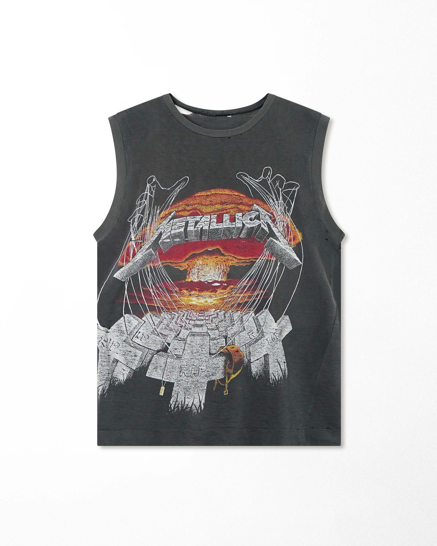 METALLICA BLACK FADED TOP