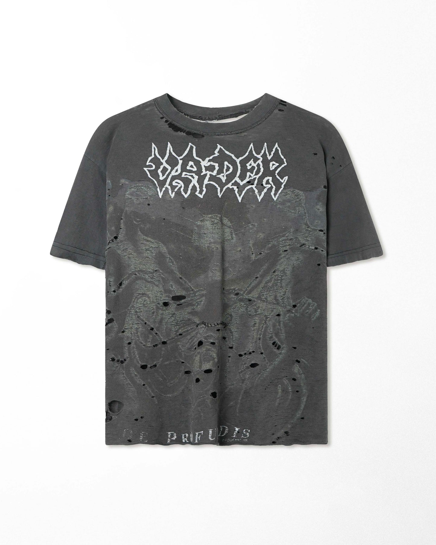VADER "PROFUNDIS" BLACK FADED THRASHED T-SHIRT