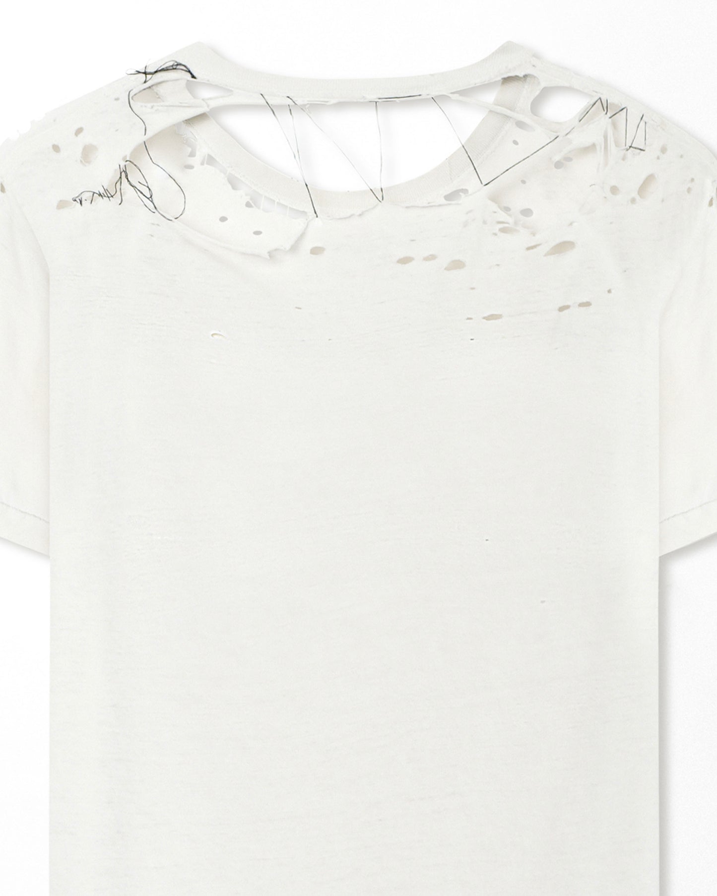HANES WHITE THRASHED T-SHIRT