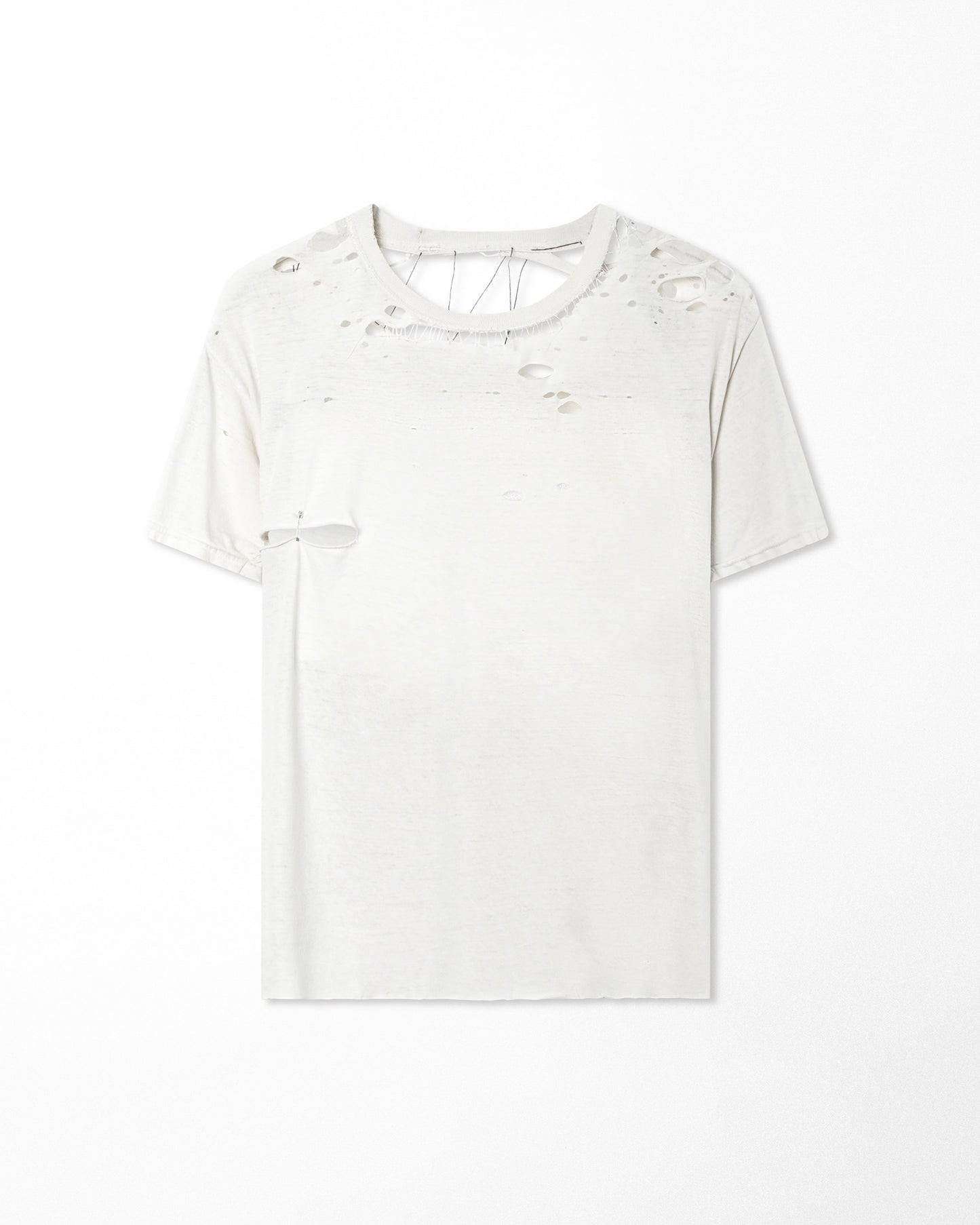 HANES WHITE THRASHED T-SHIRT