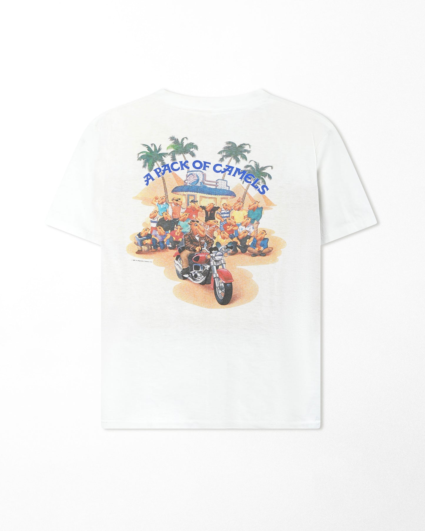 SILKWORN "A PACK OF CAMELS" WHITE POCKET T-SHIRT