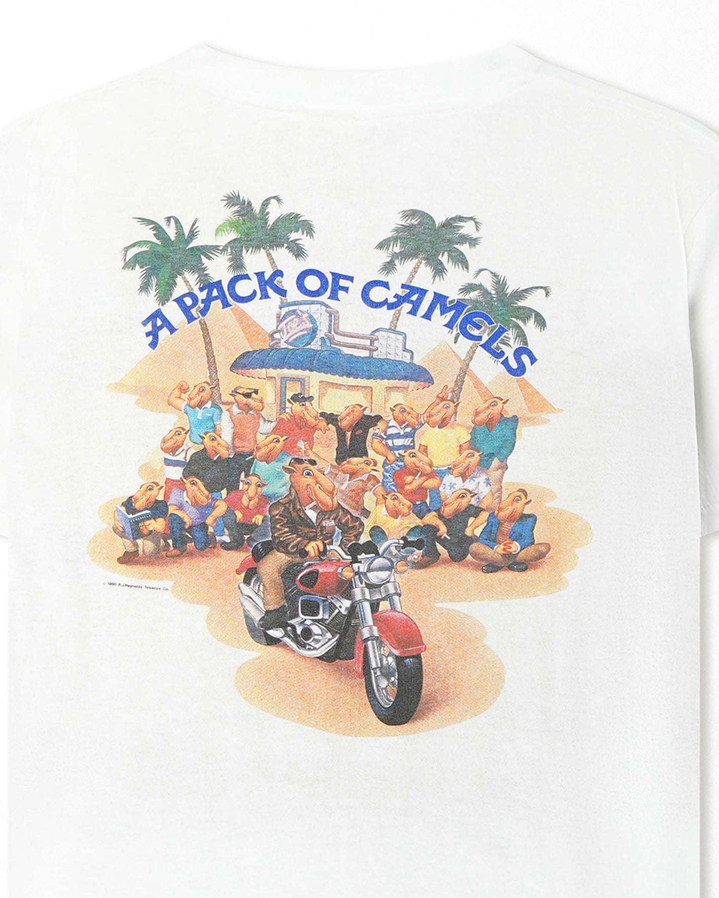 SILKWORN "A PACK OF CAMELS" WHITE POCKET T-SHIRT
