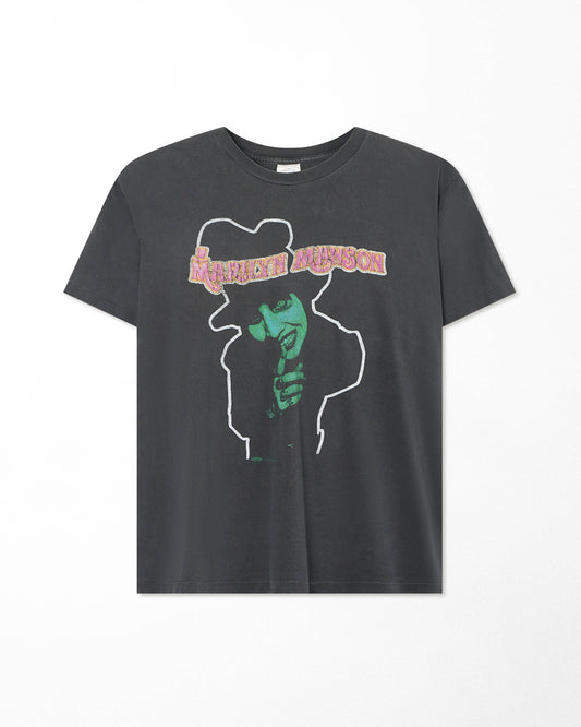 WINTERLAND "MARILYN MANSON DOPE FIEND" BLACK FADED T-SHIRT