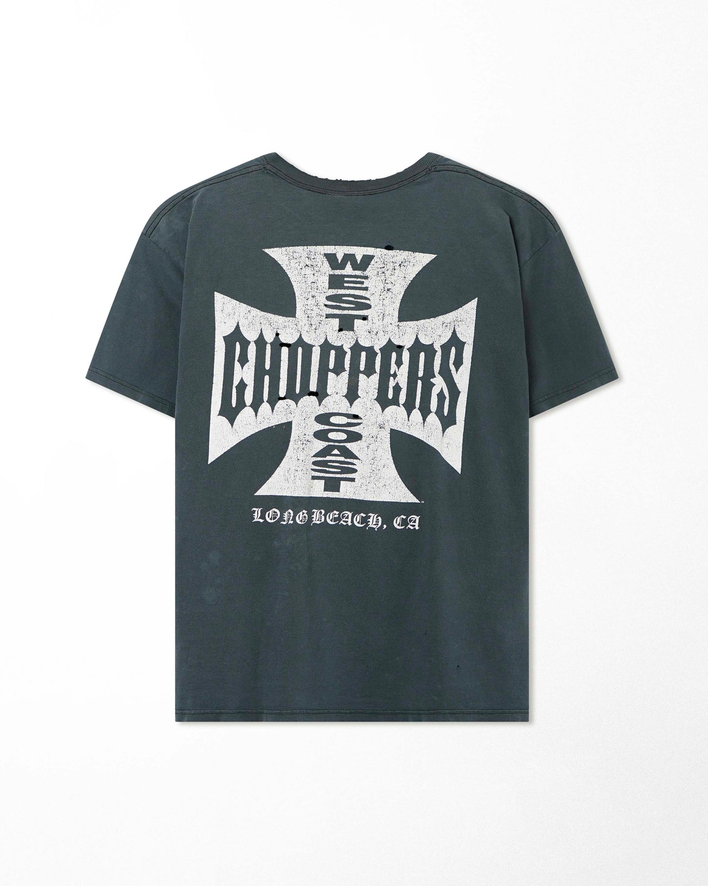 WEST COAST CHOPPERS "CLASSIC LOGO" NAVY FADED T-SHIRT