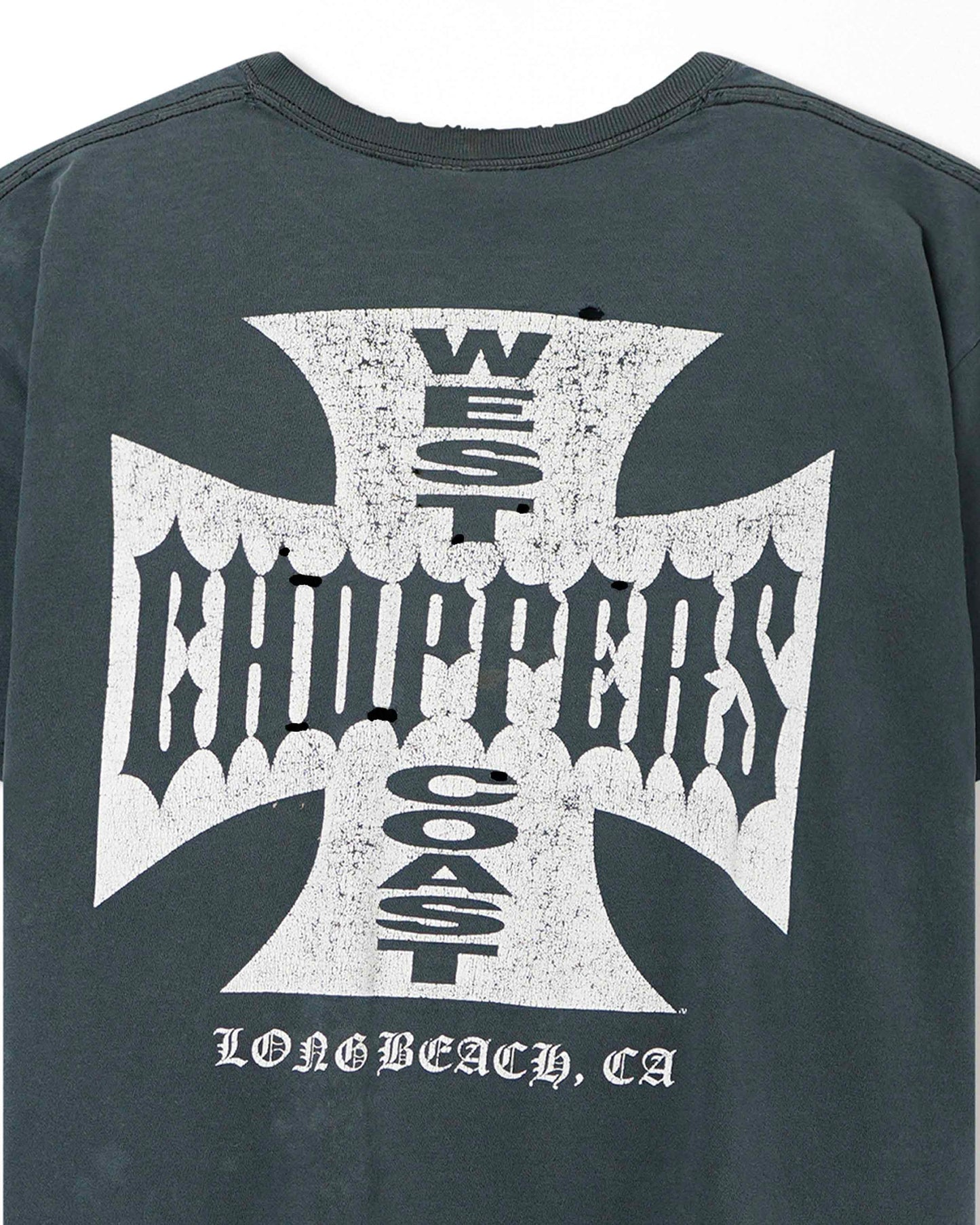 WEST COAST CHOPPERS "CLASSIC LOGO" NAVY FADED T-SHIRT