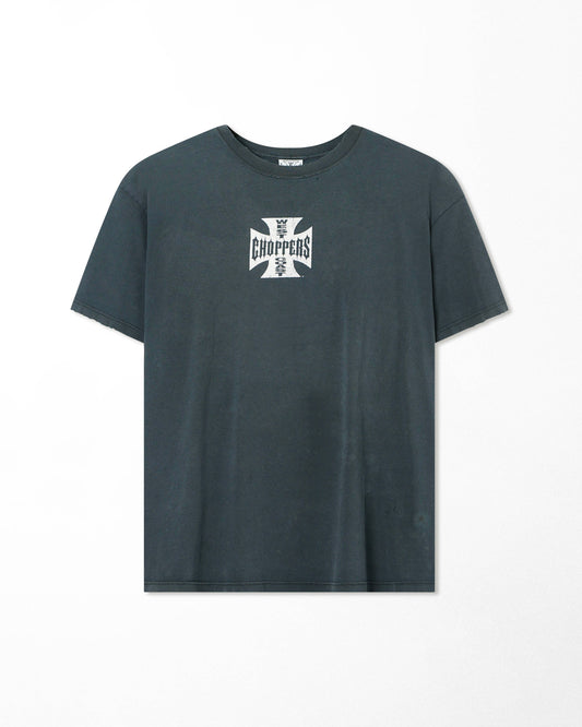 WEST COAST CHOPPERS "CLASSIC LOGO" NAVY FADED T-SHIRT