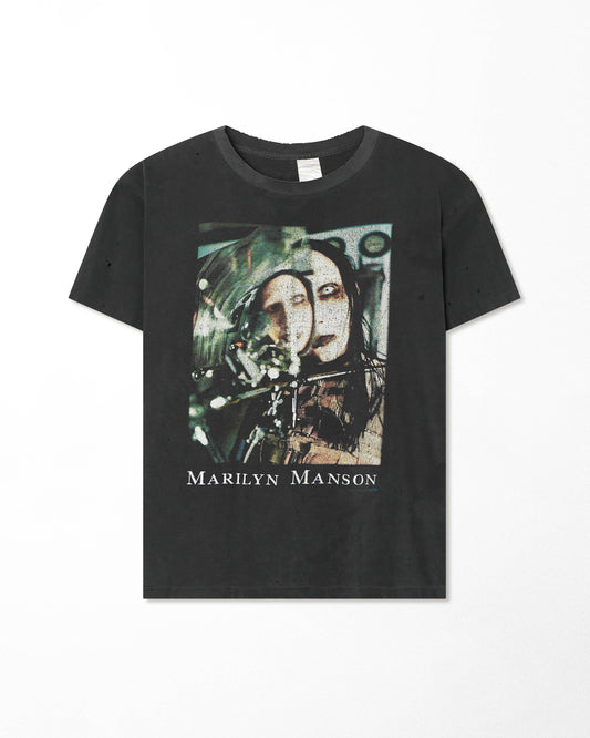 WINTERLAND "MARILYN MANSON THE BEAUTIFUL PEOPLE" BLACK FADED T-SHIRT