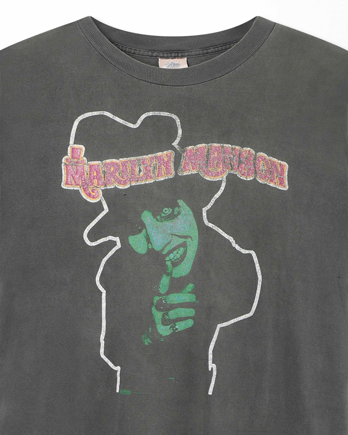 WINTERLAND "MARILYN MANSON DOPE FIEND" BLACK FADED T-SHIRT