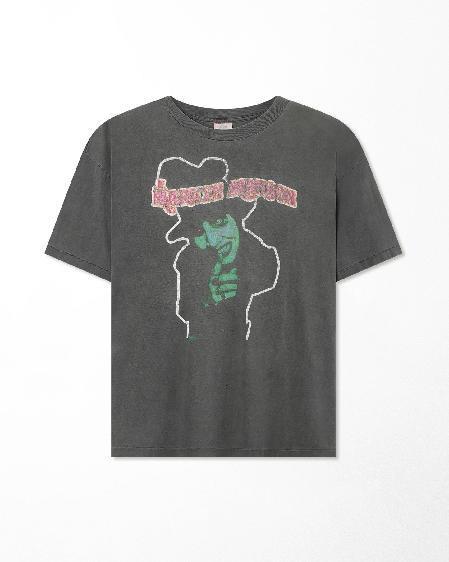 WINTERLAND "MARILYN MANSON DOPE FIEND" BLACK FADED T-SHIRT