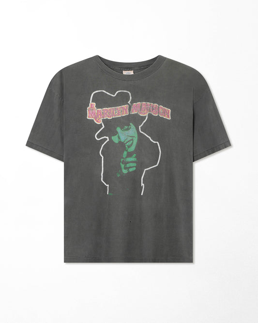 WINTERLAND "MARILYN MANSON DOPE FIEND" BLACK FADED T-SHIRT
