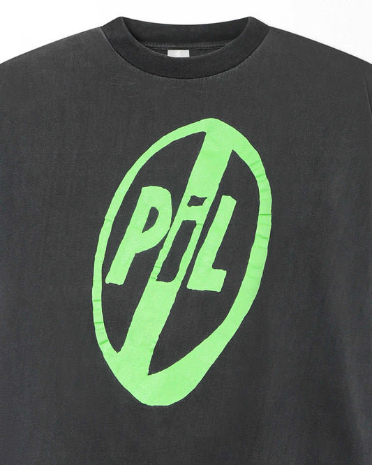 PUBLIC IMAGE LTD "COVERED" BLACK FADED T-SHIRT