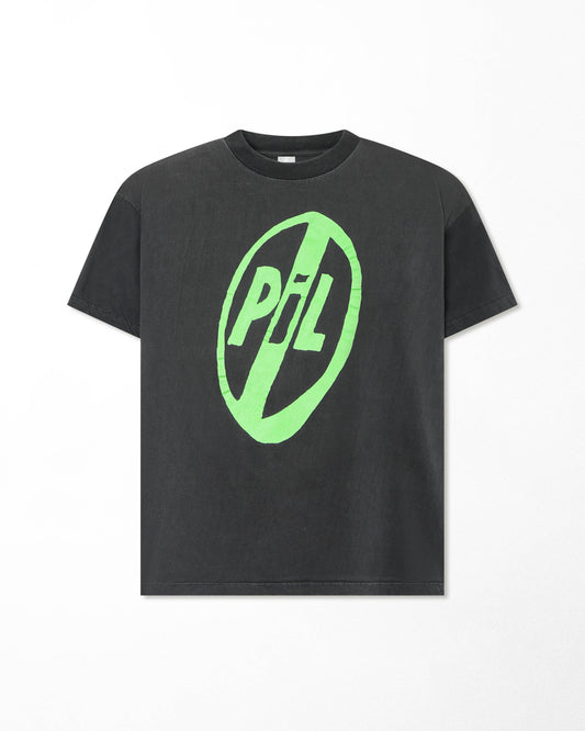 PUBLIC IMAGE LTD "COVERED" BLACK FADED T-SHIRT