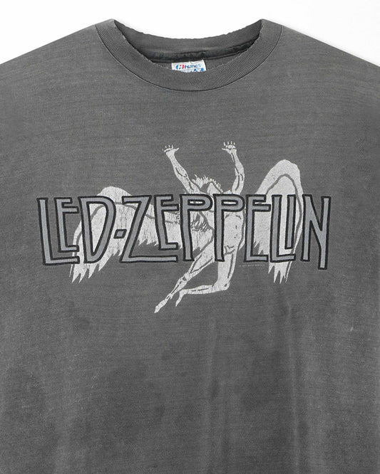 HANES "LED ZEPPELIN" GREY FADED STAINED T-SHIRT