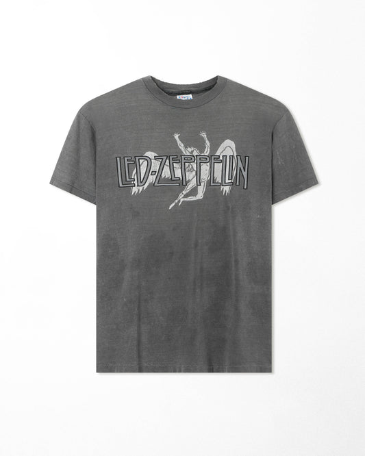 HANES "LED ZEPPELIN" GREY FADED STAINED T-SHIRT