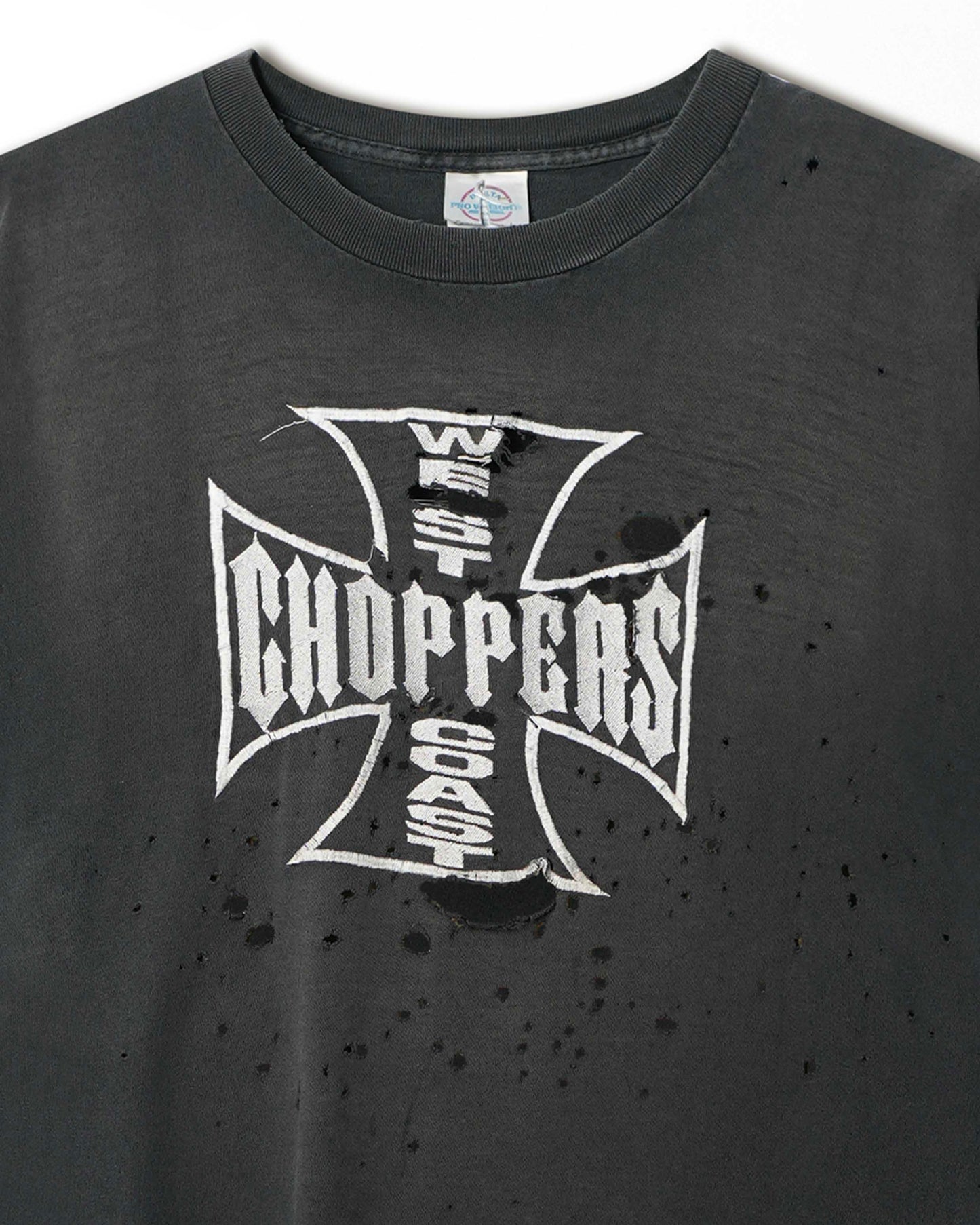 DELTA WEST COAST CHOPPERS "CLASSIC LOGO" BLACK THRASHED T-SHIRT