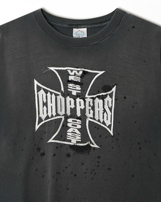 DELTA WEST COAST CHOPPERS "CLASSIC LOGO" BLACK THRASHED T-SHIRT