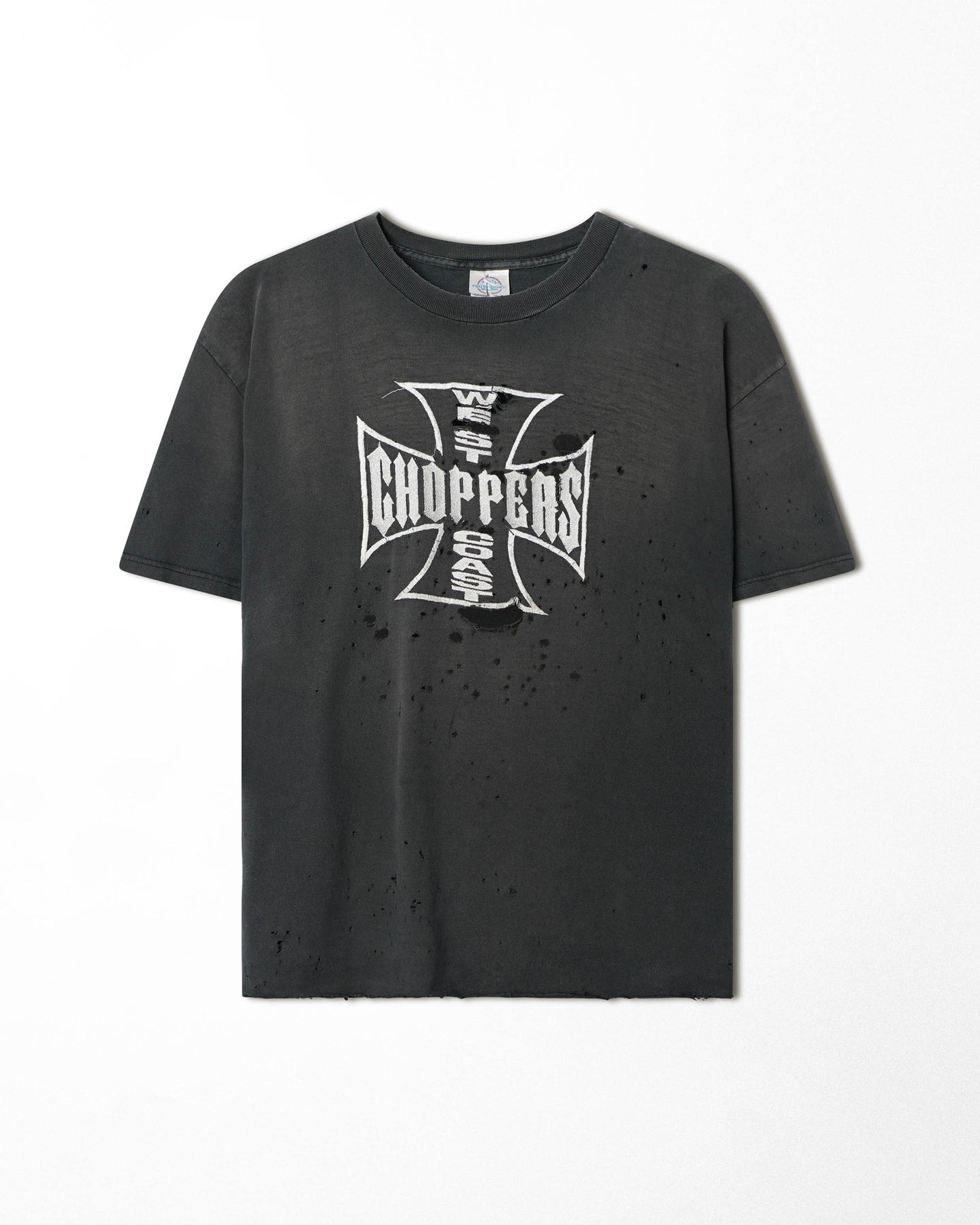 DELTA WEST COAST CHOPPERS "CLASSIC LOGO" BLACK THRASHED T-SHIRT